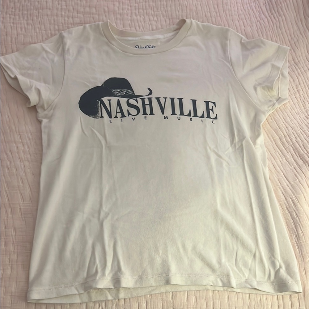 Brandy Melville Cream Cotton Tee